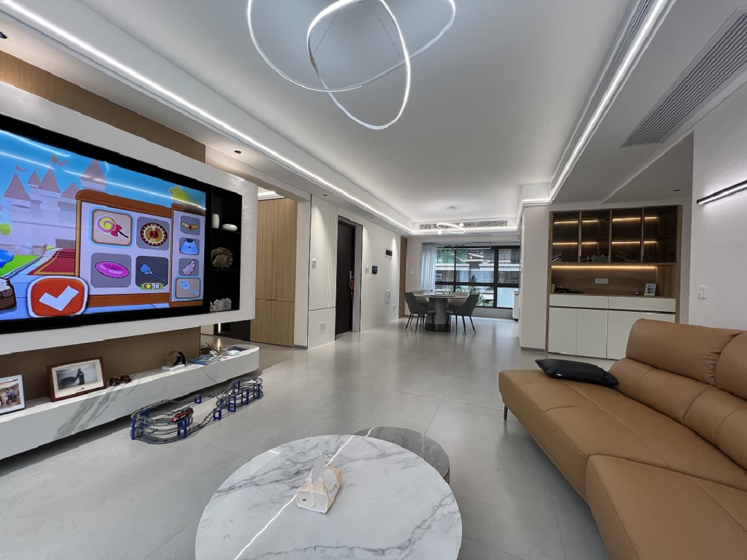 南寧二手房全拆裝修有哪些要注意？-現(xiàn)代簡約-客廳